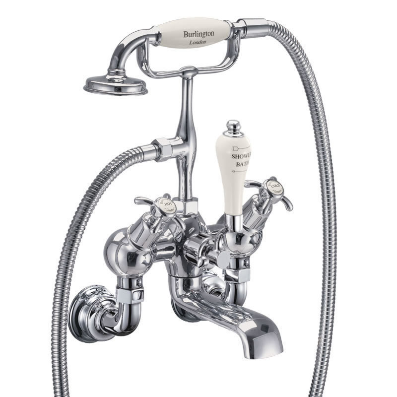 Anglesey Medici Regent angled bath shower mixer - wall mounted 
